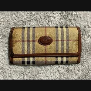 Burberry Beige and Brown Plaid Wallet Nova Check Authentic